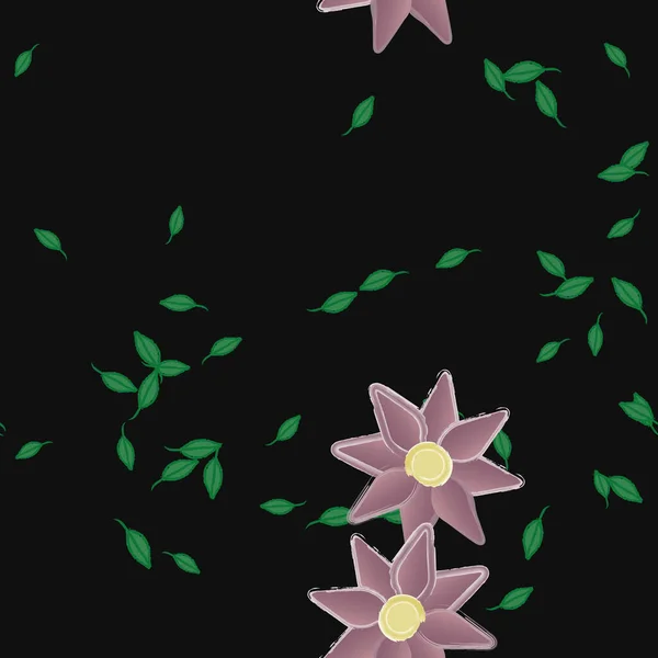 Цветы Бесшовным Фоном Векторная Иллюстрация — стоковый вектор