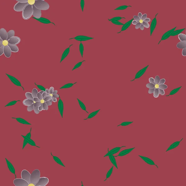 Fundo Sem Costura Floral Bonito Ilustração Vetorial — Vetor de Stock