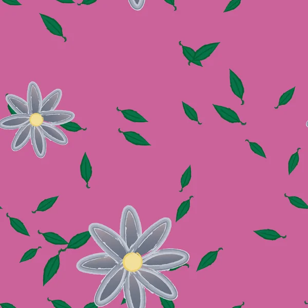 Schöne Florale Nahtlose Hintergrund Vektorillustration — Stockvektor