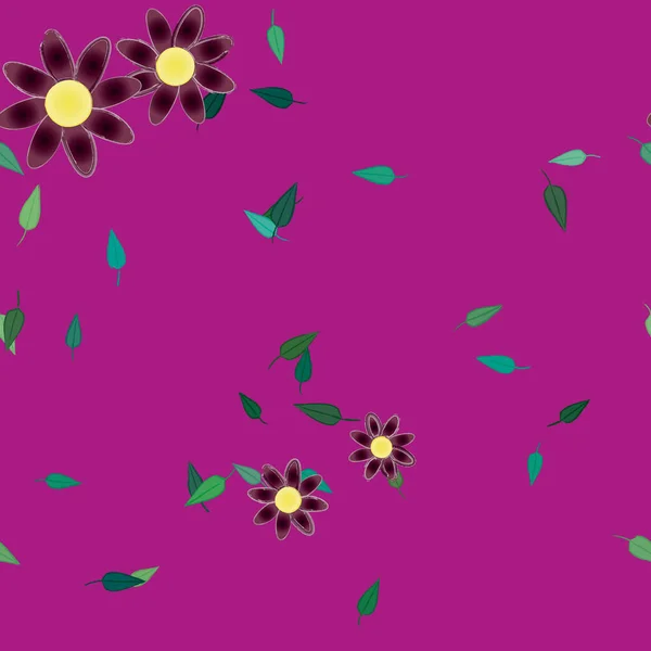 Frumos Fundal Floral Fără Sudură Ilustrație Vectorială — Vector de stoc