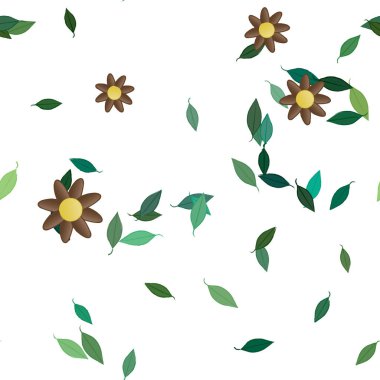 Yaprakları pürüzsüz arkaplan, vektör illüstrasyonu 