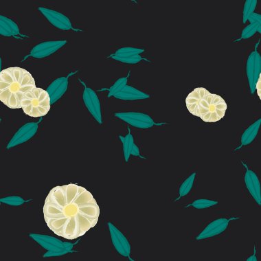 Yaprakları pürüzsüz arkaplan, vektör illüstrasyonu