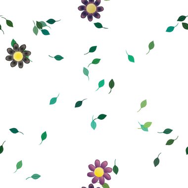 Yaprakları pürüzsüz arkaplan, vektör illüstrasyonu