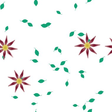 Çiçeksiz arka plan, vektör illüstrasyonu