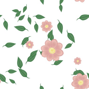 Yaprakları pürüzsüz arkaplan, vektör illüstrasyonu