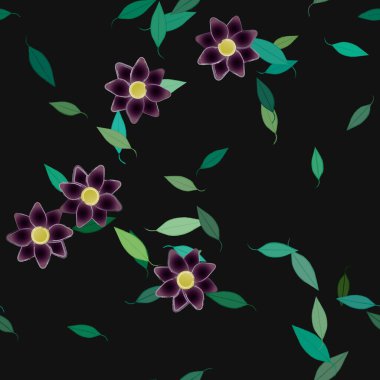 Yaprakları pürüzsüz arkaplan, vektör illüstrasyonu