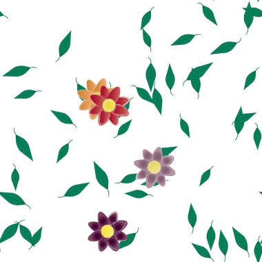 Çiçeksiz arka plan, vektör illüstrasyonu