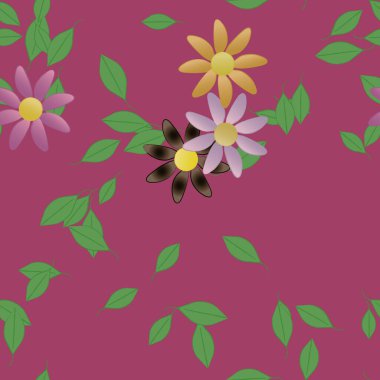 Çiçeksiz arka plan, vektör illüstrasyonu