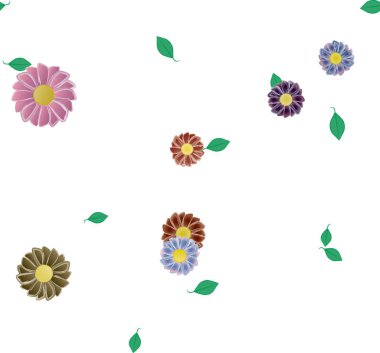 Yaprakları pürüzsüz arkaplan, vektör illüstrasyonu 