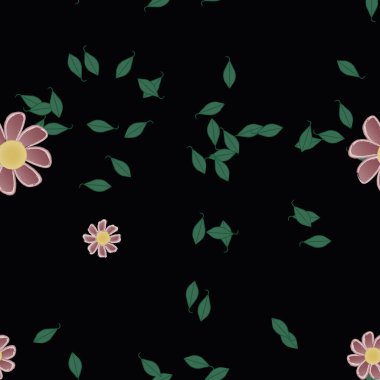 Yaprakları pürüzsüz arkaplan, vektör illüstrasyonu