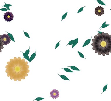 Çiçeksiz arka plan, vektör illüstrasyonu