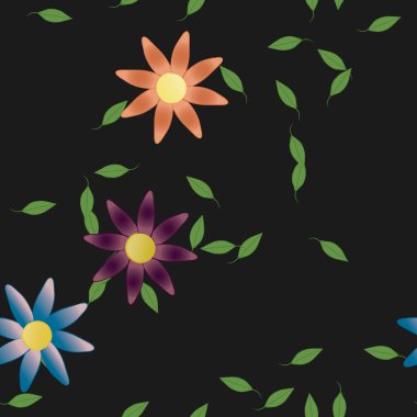 Çiçeksiz arka plan, vektör illüstrasyonu