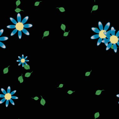 Yaprakları pürüzsüz arkaplan, vektör illüstrasyonu