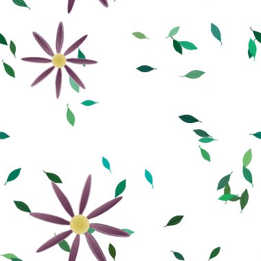 Yaprakları pürüzsüz arkaplan, vektör illüstrasyonu