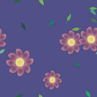 Yaprakları pürüzsüz arkaplan, vektör illüstrasyonu 