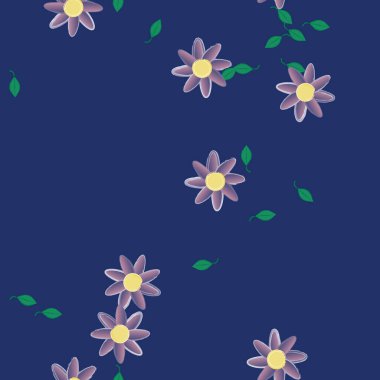 Yaprakları pürüzsüz arkaplan, vektör illüstrasyonu