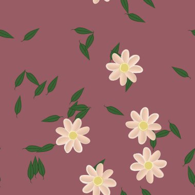 Yaprakları pürüzsüz arkaplan, vektör illüstrasyonu