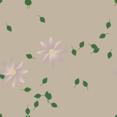 Yaprakları pürüzsüz arkaplan, vektör illüstrasyonu 