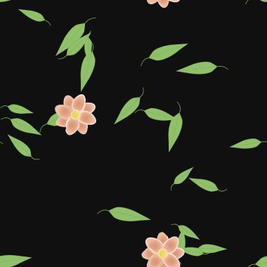 Yaprakları pürüzsüz arkaplan, vektör illüstrasyonu