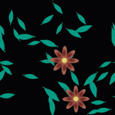 Yaprakları pürüzsüz arkaplan, vektör illüstrasyonu