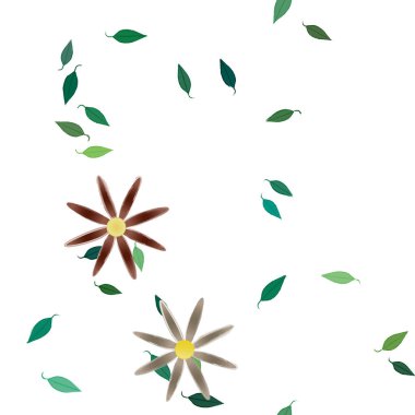 Yaprakları pürüzsüz arkaplan, vektör illüstrasyonu