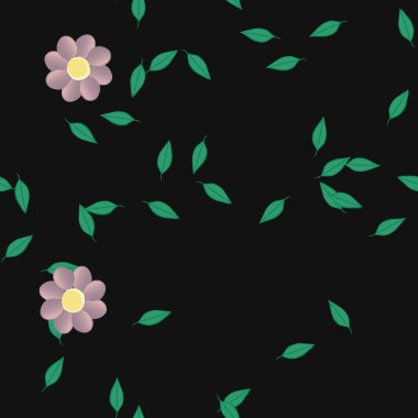 Yaprakları pürüzsüz arkaplan, vektör illüstrasyonu