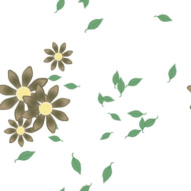 Yaprakları pürüzsüz arkaplan, vektör illüstrasyonu