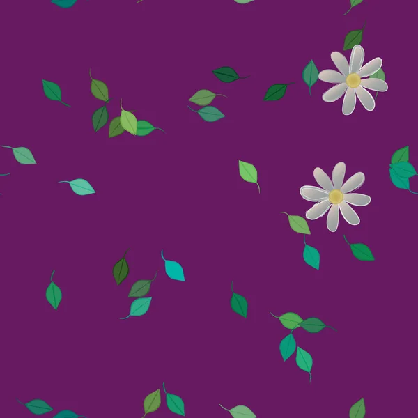 Schöne Florale Nahtlose Hintergrund Vektorillustration — Stockvektor