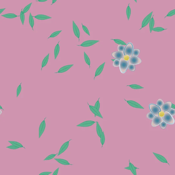 Fundo Sem Costura Floral Bonito Ilustração Vetorial — Vetor de Stock