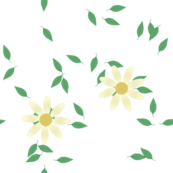 Schöne Florale Nahtlose Hintergrund Vektorillustration — Stockvektor