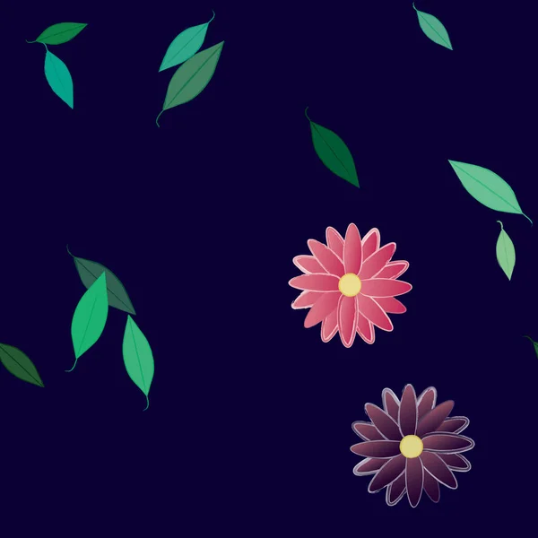 Beau Fond Floral Sans Couture Illustration Vectorielle — Image vectorielle