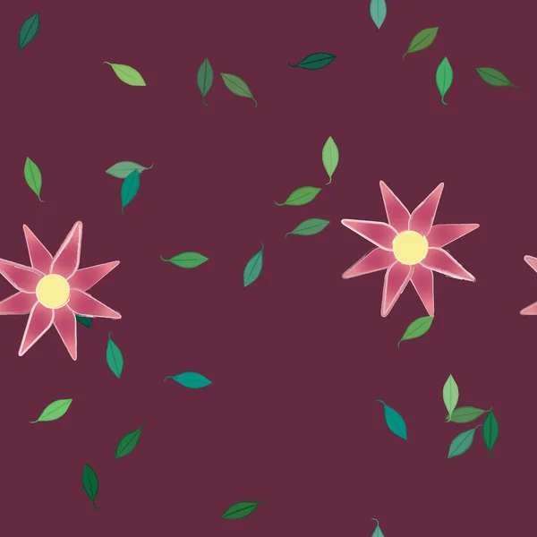 Fundo Sem Costura Floral Bonito Ilustração Vetorial — Vetor de Stock