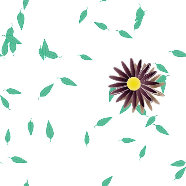 Schöne Florale Nahtlose Hintergrund Vektorillustration — Stockvektor