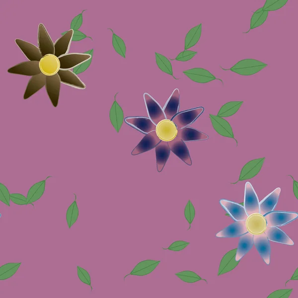 Fundo Sem Costura Floral Bonito Ilustração Vetorial — Vetor de Stock