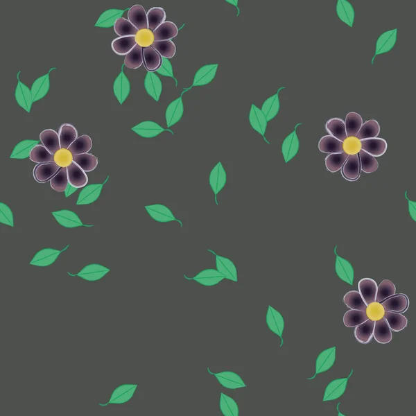 Hermoso Fondo Sin Costura Floral Ilustración Vectores — Vector de stock