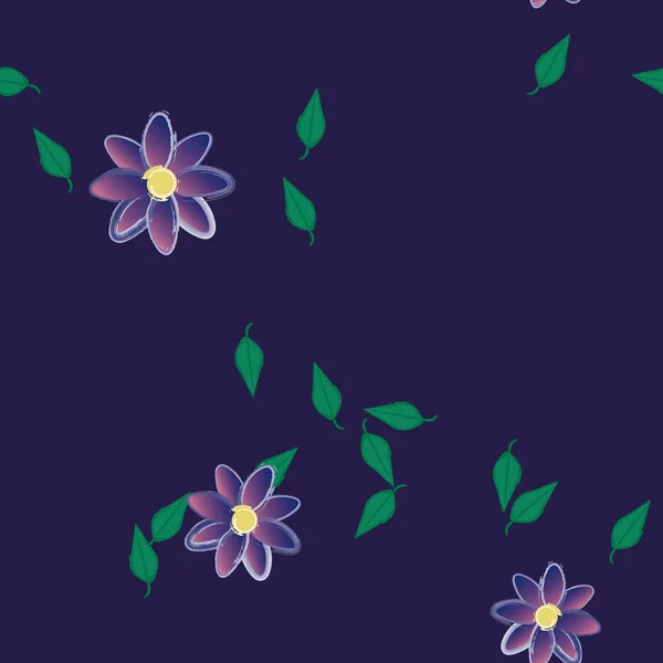 Fundo Sem Costura Floral Bonito Ilustração Vetorial —  Vetores de Stock