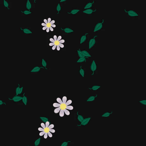 Fundo Sem Costura Floral Bonito Ilustração Vetorial — Vetor de Stock