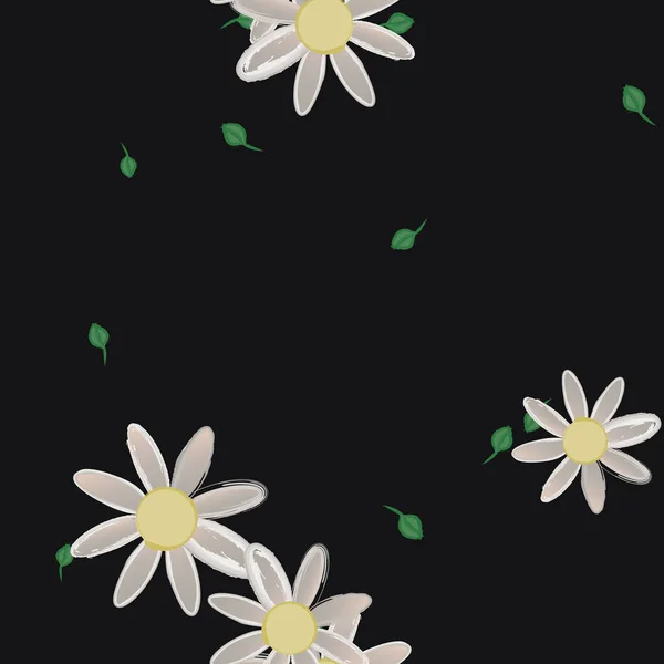 Fundo Sem Costura Floral Bonito Ilustração Vetorial — Vetor de Stock