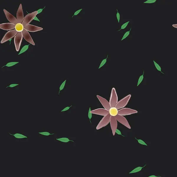 Hermoso Fondo Sin Costura Floral Ilustración Vectores — Vector de stock