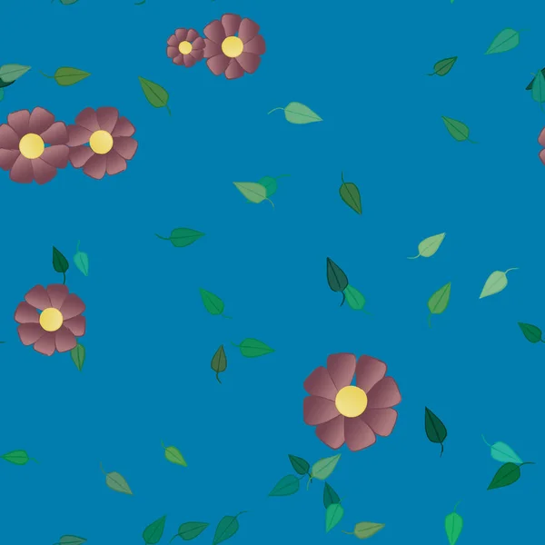 Schöne Florale Nahtlose Hintergrund Vektorillustration — Stockvektor