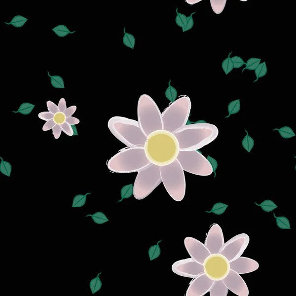 花の花弁にはシームレスな背景やベクターイラストがあり — ストックベクタ