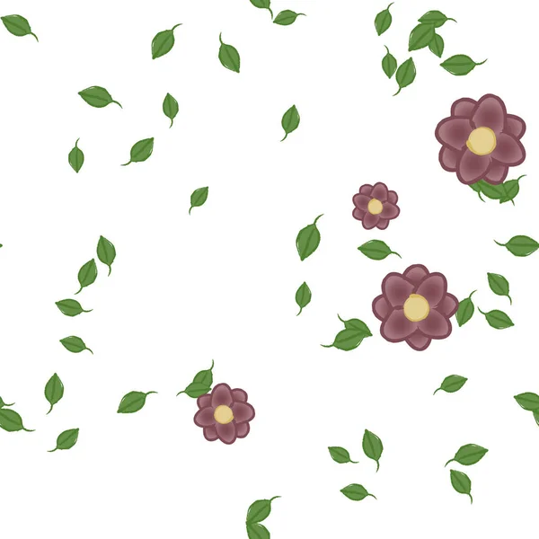 Fundo Sem Costura Floral Bonito Ilustração Vetorial — Vetor de Stock