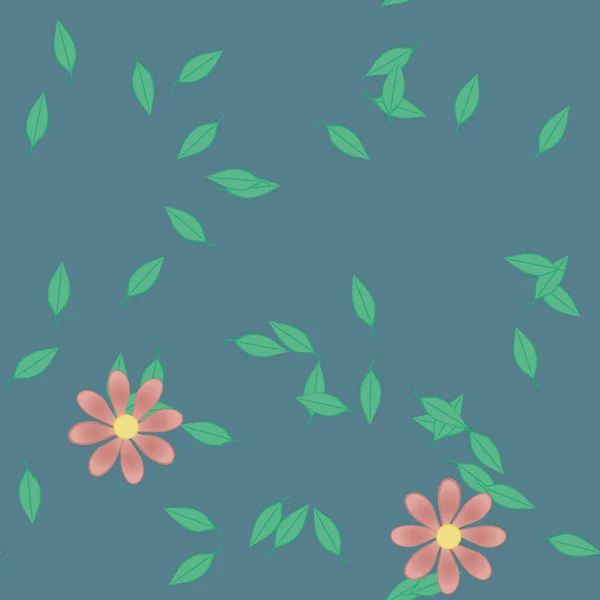 Hermoso Fondo Sin Costura Floral Ilustración Vectores — Vector de stock