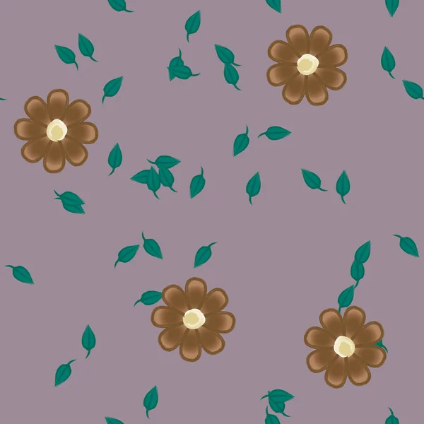 Fundo Sem Costura Floral Bonito Ilustração Vetorial — Vetor de Stock