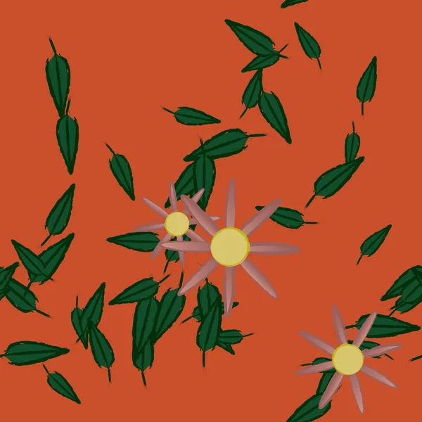 Hermoso Fondo Sin Costura Floral Ilustración Vectores — Vector de stock