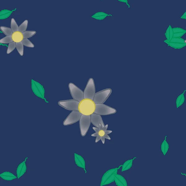 Fundo Sem Costura Floral Bonito Ilustração Vetorial — Vetor de Stock