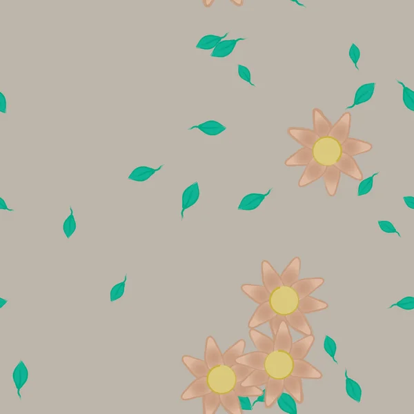 Fundo Sem Costura Floral Bonito Ilustração Vetorial — Vetor de Stock