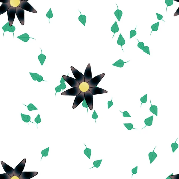 Schöne Florale Nahtlose Hintergrund Vektorillustration — Stockvektor