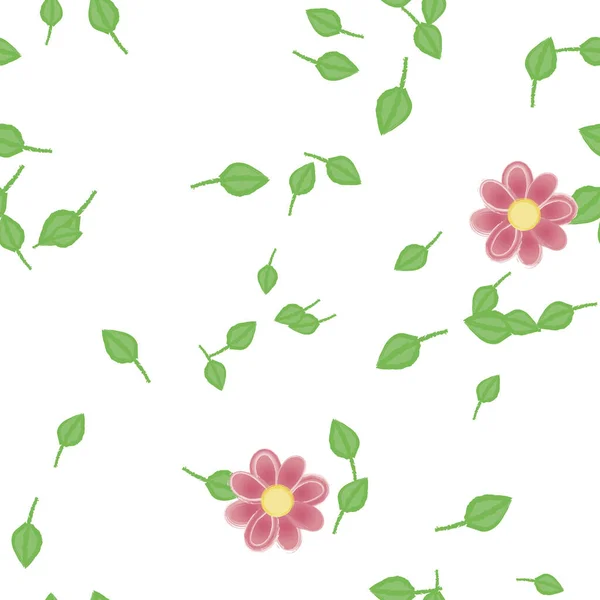 Fundo Sem Costura Floral Bonito Ilustração Vetorial — Vetor de Stock