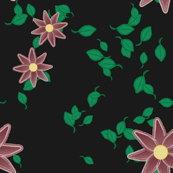 Hermoso Fondo Sin Costura Floral Ilustración Vectores — Vector de stock